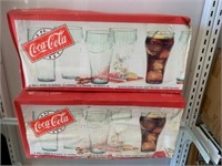 2 Cases 16oz Coca Cola Glasses 16pcs