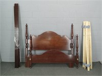 Solid Wood Queen Size Post Bed Frame