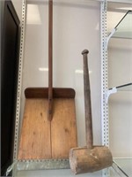 Antique Primitive Mallet & Shovel