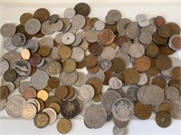 Lot of Mixed Foreign Coins, etc 180 pcs