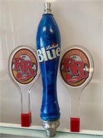 Rickard's Red & Labatt Blue Beer Tap Heads