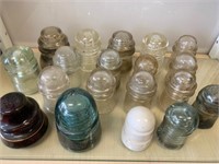 QTY 19 Vintage Glass Insulators