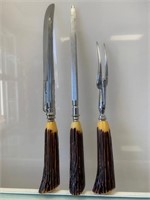 Vintage Faux Stag Horn Carving Set - Shelffield