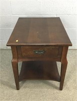 Leick - 1 Drawer Wood Lamp Table