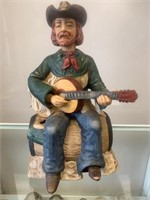 Porcelain Musical Cowboy Figurine
