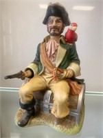 Porcelain Musical Pirate Figurine -  Non Working
