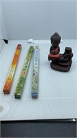 Buddha Incense Holder With 3 Packs Of Incense