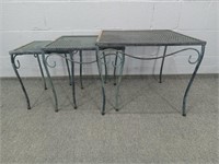 Wrought Iron Nesting Tables - 3pc