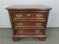 Two Drawer Wood Night Stand