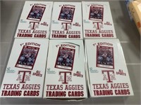 6 BOXES Texas Aggies Collegiate Trading Cards