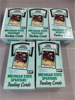 5 BOXES Michigan State Spartans Collegiate Cards