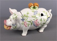 Made In Italy Xl Porcelain Pig Soup Tureen