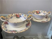 Pair Of Aynsley "Melrose" Cup & Saucers