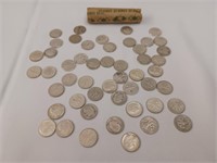 1 Roll - 50 Roosevelt Silver Dimes