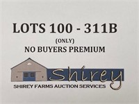 No Buyer's Premium on Lots 100-311B