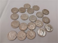 20 1965-69 Kennedy Silver Halves