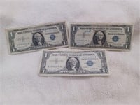 3-1957 One Dollar Silver Certificates