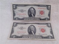 2 -1953 Two Dollar Red Seals