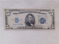 1934 D Five Dollar Silver Certificate