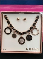 New Guess 16" Necklace & Earring Set