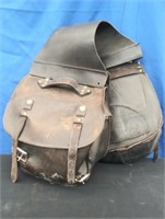 Set Leather Saddle Bags
