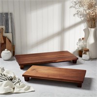 Denmark 2pc Footed Acacia Plank Wood Cheese Board