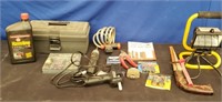 Box Assorted Tools,Batteries,Lock,Light