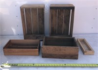 Lot of Vintage Wooden Crates Lot 3