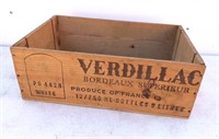 Vtg Wooden Wine Crate Verdillac Armand Roux Lot 4