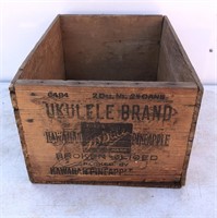 VTG Wooden Fruit Crate Ukulele Brand Lot 5