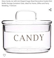 MSRP $16 Glass Candy Jar with Lid