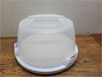 Round Plastic Cake Carrier@13inAx8inH