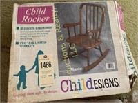 WOODEN CHILD'S ROCKING CHAIR (NEW IN BOX)
