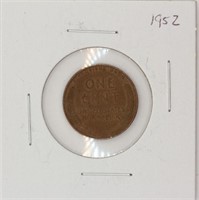 1952 US Wheat Penny Coin