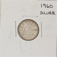 1960 Canadian Silver Dime Coin