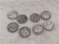 8 Silver Dimes