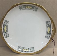 Signed Overbeck Plate, Hand-painted