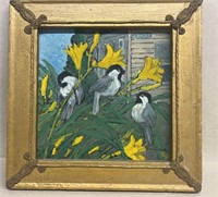 Mary F. Overbeck Painting - 3 Chick-a-dees