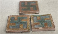 Set of (3) "Good Luck" Hinduism Test tiles