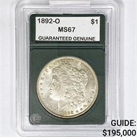 1892-O Morgan Silver Dollar GG MS67