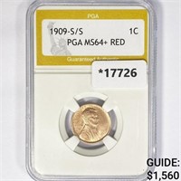 1909-S/S Wheat Cent PGA MS64+ RED