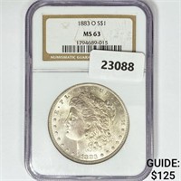 1883-O Morgan Silver Dollar NGC MS63