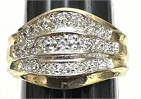 Sz.7 925 Sterling Silver (Gold wash) Ring 5.7