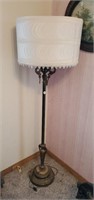 Antique brass & marble floor lamp. Needs repaired