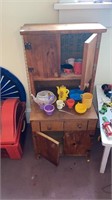 Vintage Kid’s Play Kitchen Cabinets w/ Play