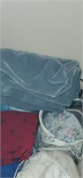 Contents of Closet - Sleeping bags, Linens, more.