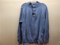 DENVER HAYES Mens Light Blue Knitted Sweater Sz L