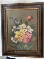 ANTIQUE ORIGINAL PAINTING ON BOARD - 7.5 X 9.5 “