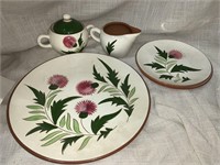 6 PC STANGL POTTERY THISTLE DINNER WARE