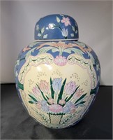 Asian Ginger Jar w/Lid - Pastel Colors